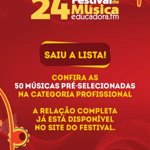 Festival de Música Educadora FM divulga pré-selecionadas