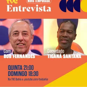 TVE Entrevista com Bob Fernandes recebe Tiganá Santana