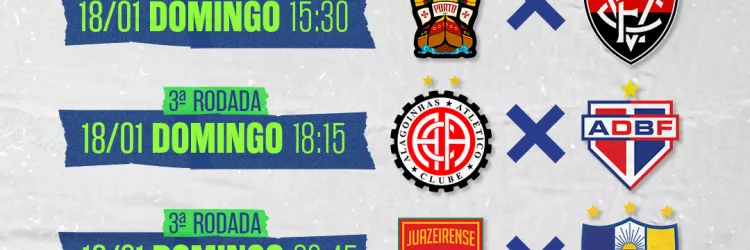 Três jogos do Baianão neste domingo na TVE