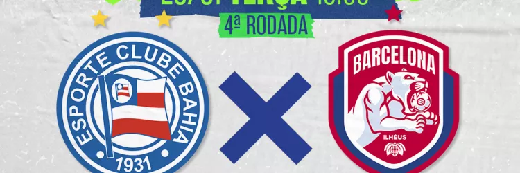 Bahia e Barcelona nesta terça-feira na TVE