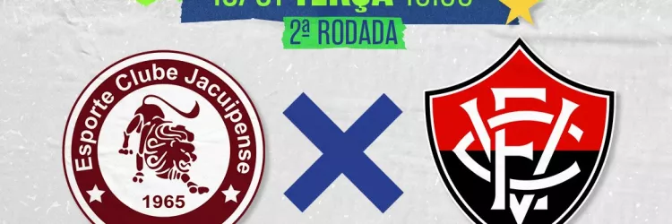 Jacuipense e Vitória nesta terça-feira na TVE