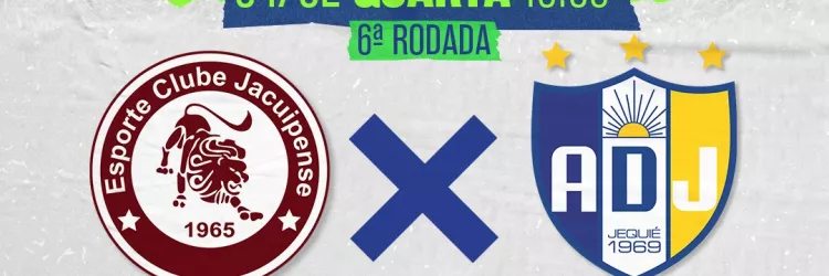 Jacuipense e Jequié nesta quarta-feira na TVE