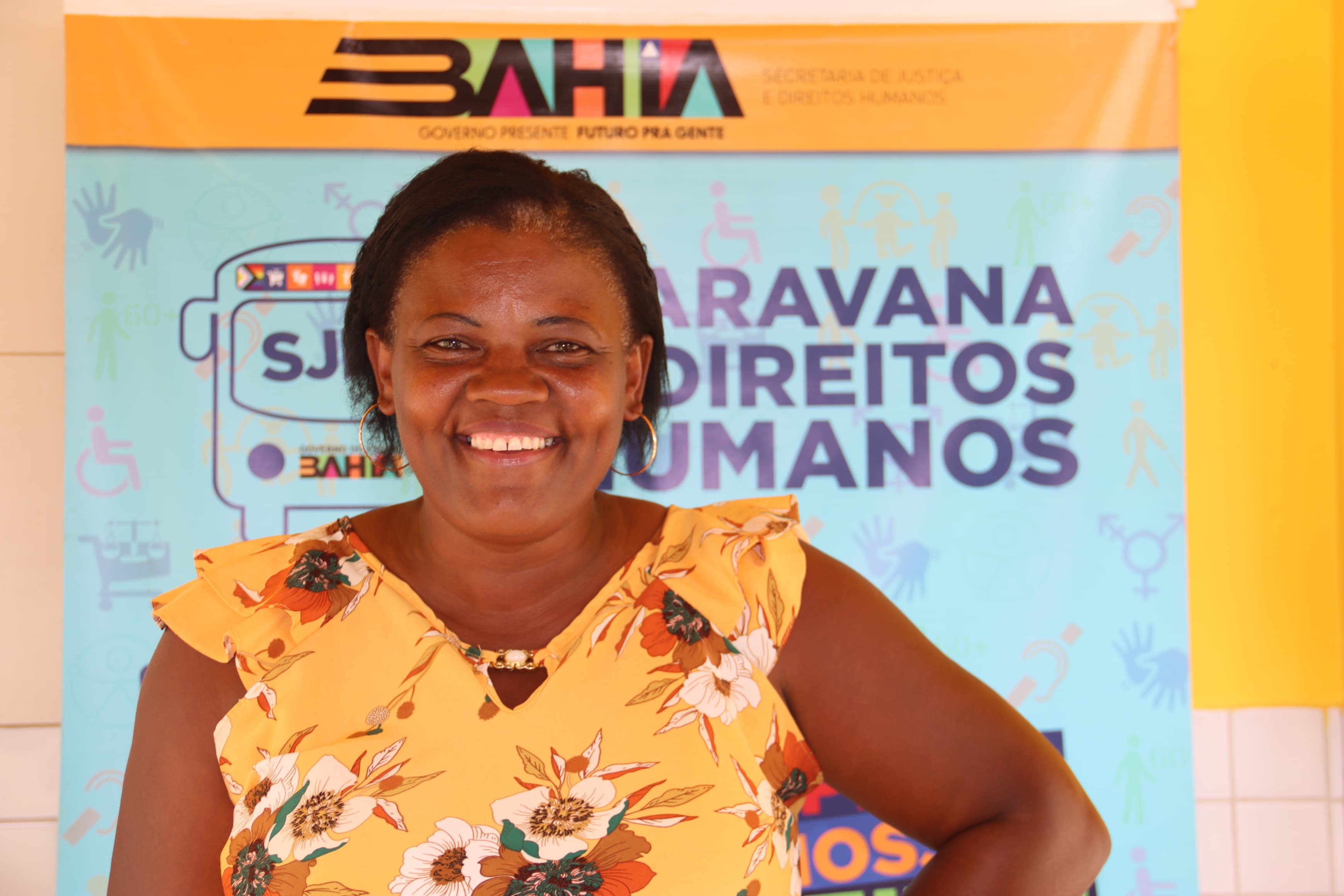 Pessoa quilombola na Caravana 