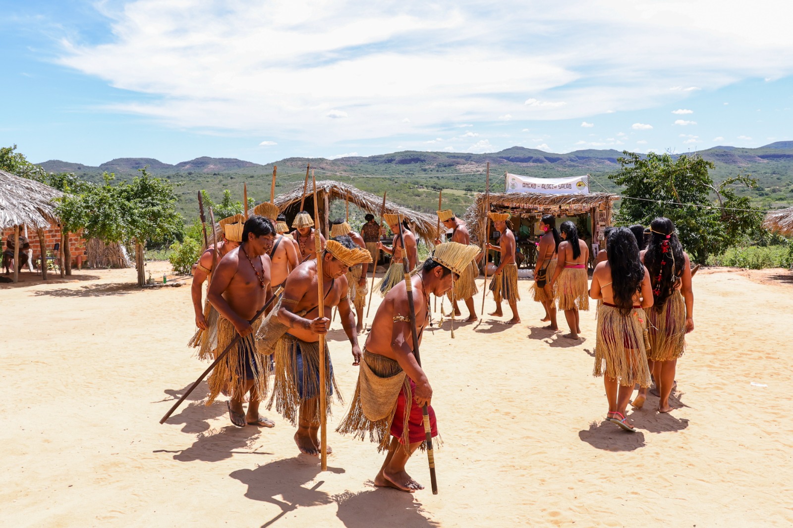 Povo Kiriri, durante ritual na aldeia em Banzaê