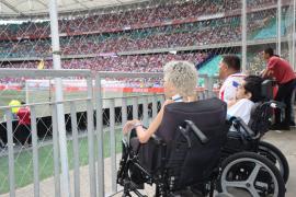 Bahia x Palmeiras teve ações da SJDH para inclusão da pessoa com deficiência 