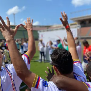 Jovens surdoatletas comemoram na final do Nacional de Futebol Para Surdos 