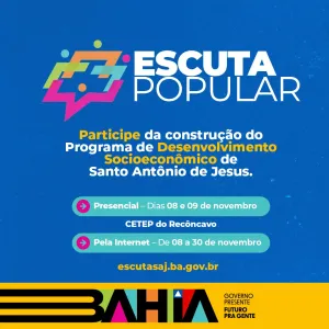 Governo do Estado realiza escuta social em Santo Antônio de Jesus