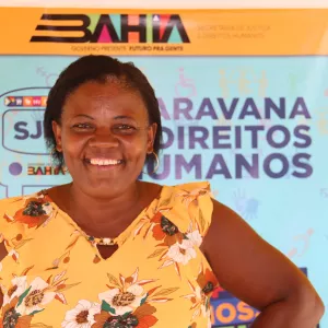 Pessoa quilombola na Caravana 