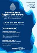 Seminário Água em Foco: Desafios Globais e Soluções Locais para um Futuro Sustentável, debate papel dos municípios na proteção das águas