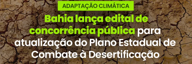 Organizações têm até 9 de outubro para apresentar propostas no Edital de Adaptação Climática da Bahia