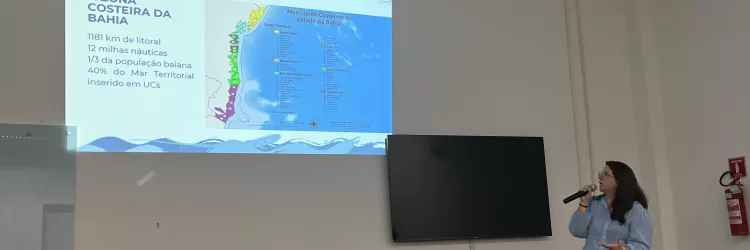 Palestra sobre as mudanças climáticas e a gestão costeira