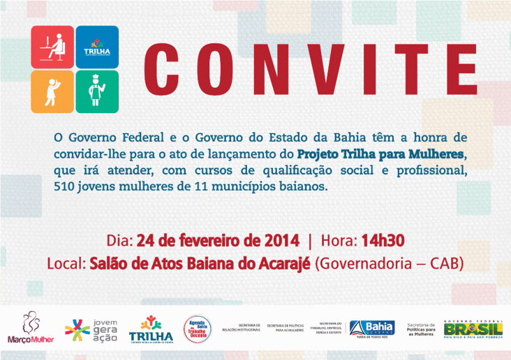 Convite Programa Trilha para Mulheres