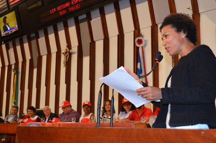 Secretária Lúcia Barbosa representou o governador no evento