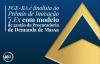 Imagem com fundo azul-escuro e, à direita, um grande símbolo dourado em formato geométrico. À esquerda, em letras brancas, está o texto: “PGE-BA é finalista do Prêmio de Inovação J.Ex com modelo de gestão da Procuradoria de Demanda de Massa”. No canto inferior esquerdo, há um selo circular prateado com a indicação “60 anos PGE-BA”.