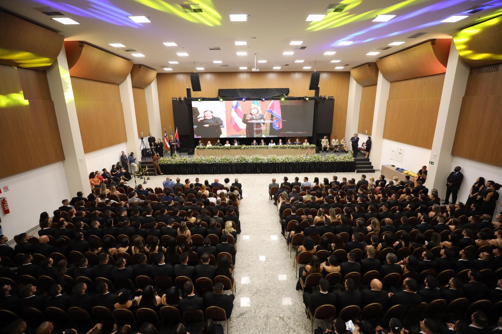 Auditório onde ocorreu a cerimônia do curso de formação