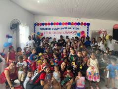 Ação realizada na creche escola Educar para o Futuro