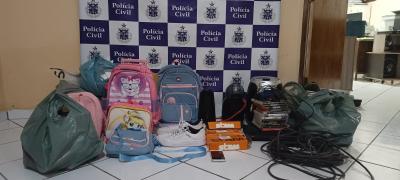 iPhone, celular, videogame, air fryer, cafeteira, roupas infantis, sapatos e material escolar foram recuperados 
