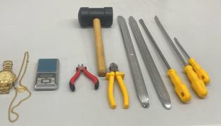 Materiais destinados a arrombamentos foram apreendidos 