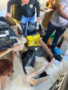 Um homem foi preso em flagrante durante as diligências, inseridas no contexto da Operação NÁRKE3, coordenada pelo Ministério da Justiça e Segurança Pública