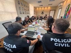 Delegado-Geral André Viana se reuniu com diretores de Departamentos Operacionais e estratégicos para elaborar atuação