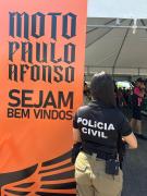 Ação integrou campanha de prevenção à violência contra a mulher durante evento que reúne motociclistas de todo o país