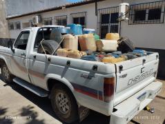 O material apreendido inclui gasolina e diesel; a Polícia Civil investiga ligação com grupo criminoso
