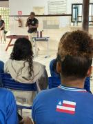O titular da 2ª DT de Porto Seguro ministrou o evento para os estudantes