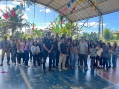 O evento reuniu alunos, pais e professores no distrito de Vale Verde