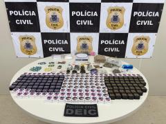 A ação da Polícia Civil apreendeu ecstasy, LSD, haxixe e outros entorpecentes