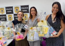 Durante o evento foram entregues kits de higiene e autocuidado