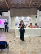 Atividades incluíram a Blitz Lilás e palestra em escola estadual, reforçando o combate à violência contra a mulher