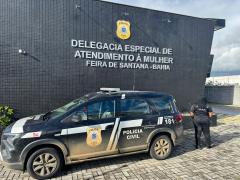 Acusado já respondia por outro descumprimento de medida protetiva e foi localizado no bairro Olhos D’Água