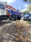 Durante as diligências, parte dos equipamentos foi localizada em um estabelecimento de sucata no bairro Moisés Reis