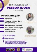 As atividades acontecem de 1º a 3 de outubro, com foco na valorização, integração e bem-estar da população idosa