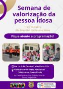 As atividades acontecem de 1º a 3 de outubro, com foco na valorização, integração e bem-estar da população idosa