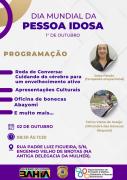 As atividades acontecem de 1º a 3 de outubro, com foco na valorização, integração e bem-estar da população idosa