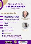 As atividades acontecem de 1º a 3 de outubro, com foco na valorização, integração e bem-estar da população idosa