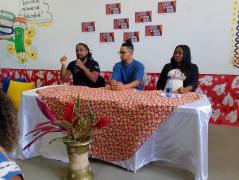 Atividade contou com a participação do delegado titular da DECRIN e abordou representatividade negra e cidadania