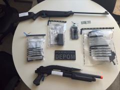 A ação integra investigação sobre crimes contra servidores públicos e posse irregular de arma de fogo
