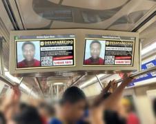 Ações incluem monitores do metrô, aumentando visibilidade e engajamento da população na busca por desaparecidos