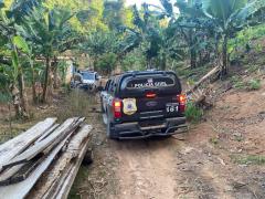 Uma denúncia levou os policiais a identificar e recolher o material plantado de forma irregular