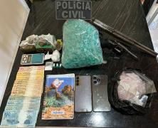 A ação investiga tentativa de feminicídio e crimes relacionados ao tráfico de drogas na zona rural do município