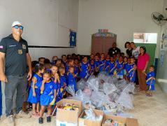 Ações promovem palestras e arrecadações de alimentos em distritos do município