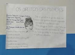 Estudantes apresentaram suas produções de quadros artísticos e textos relacionados ao tema