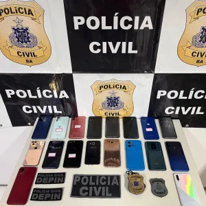 Celulares apreendidos na unidade