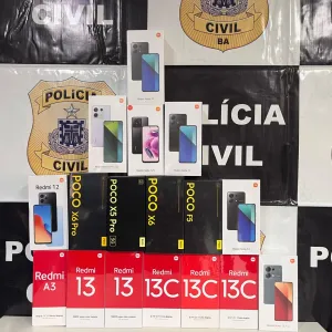 Celulares falsificados apreendidos
