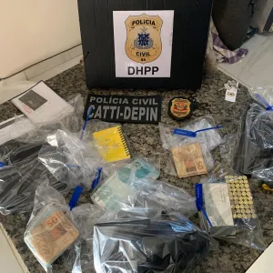 Material apreendido e apresentado na DT