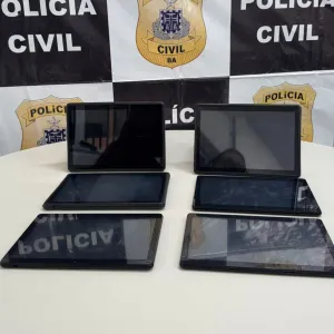 Tablets recuperados na delegacia