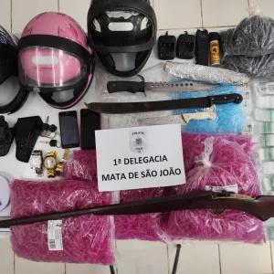 Espingarda antecarga apreendida em Mata de São João