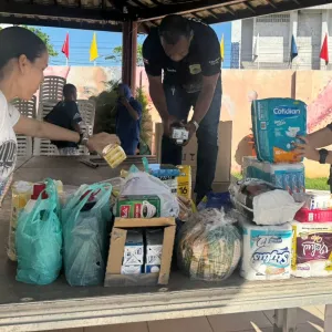 Alimentos e materiais de limpeza e higiene pessoal foram arrecadados por servidores da Central de Flagrantes 